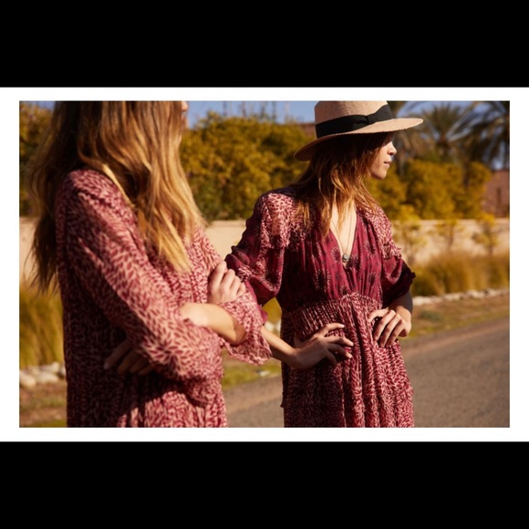 BA&SH Gypsie Mixed Print Midi Dress NWOT - Picture 4 of 7